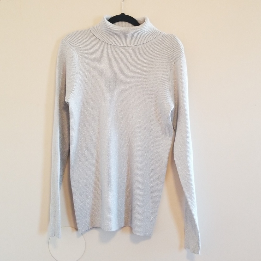 D&co essentials Silver Turtleneck Sweater